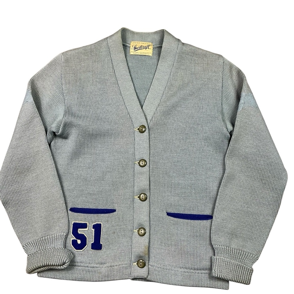 Vintage 1951 Sportcraft Pullman HS wool varsity letterman’s sweater USA made XS